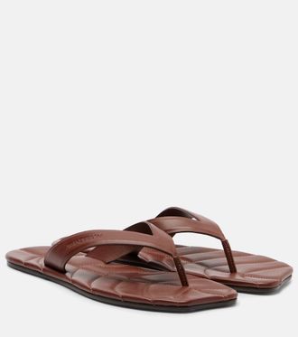 J.W.Anderson Leaf leather thong sandals