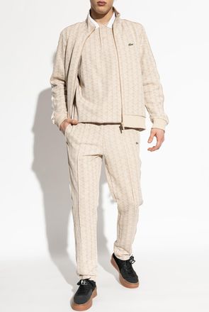 Lacoste Sweatpants With Stitching On The Legs, Mens, Beige