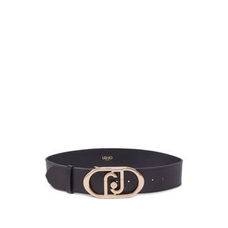 Liu Jo Oval Monogram Belt - female - Liu Jo - Belts - Black - M - Accessories