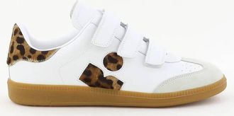 Isabel Marant Ladies Leopard Beth Printed Low-Top Leather Sneakers