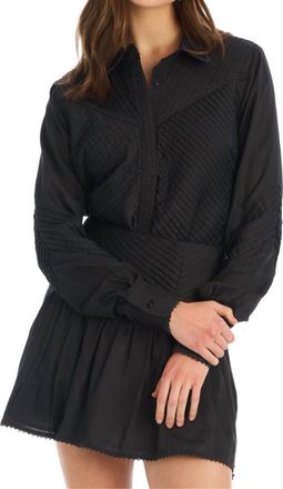 Allison New York Lillian Button Down Shirt In Black