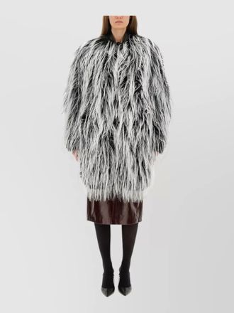 Sportmax now1234 faux fur long oversized jacket