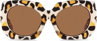 Marni Jellyfish Lake Delacouri Leopard 0ZT Mens Sunglasses White Size 56