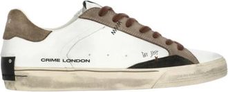 Crime London Deconstructed Sneakers - Heren - Sneakers - Wit - 43 EU - Leer - Schoenen