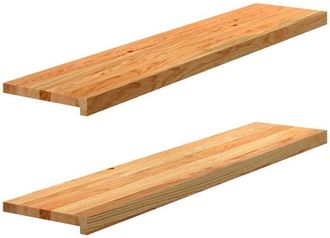 vidaXL Vidaxl - Alféizares de ventana 2 uds madera maciza roble marrón claro