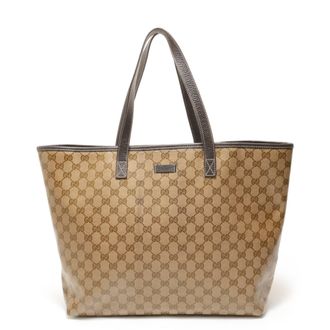 Gucci Gg Crystal Beige Gg Crystal Tote Bag (Pre-Owned)