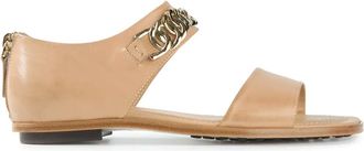 Tod's chain trim sandals - Beige