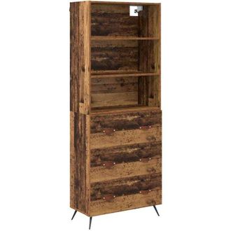vidaXL Aparador Alto Con Caj&oacute;n Madera Envejecida 69,5 X 34 X 180 Cm Vidaxl