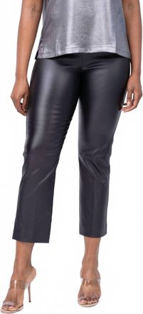 Elliott Lauren Leather Elastic Waistband Pant In Black