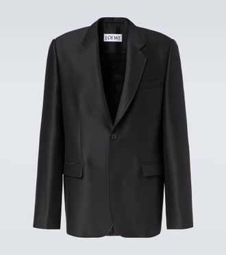 ジャケット Loewe Navy blue single-breasted jacket in wool Loewe Wool Single-Breasted Jacket from $1,417.00 - on Stylight