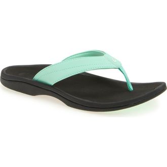 Olukai Ohana Flip Flop in Paradise /Black at Nordstrom, Size 10