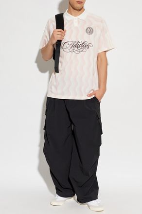 adidas Polo With Logo, Mens, Pink