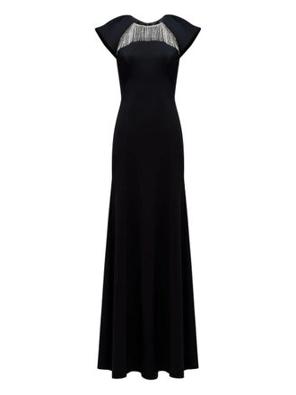Jenny Packham Abito lungo Sonder con decorazione - Nero