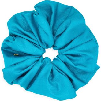 Lele Sadoughi Rommy Moire Oversize Scrunchie in Turquoise at Nordstrom