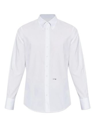 Dsquared2 White Pointed Collar Tailored Cotton Shirt