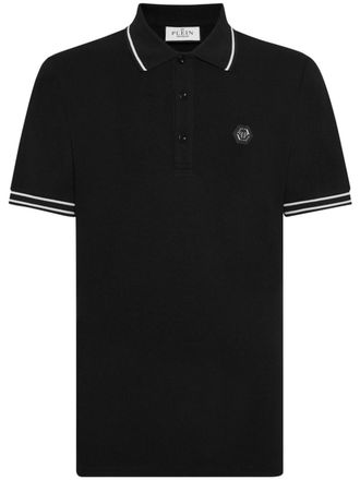 Philipp Plein Poloshirt met logo-applicatie - Zwart