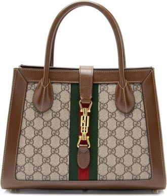 Gucci Beige Gg Supreme Canvas Jackie 1961 Medium Tote (Authentic Pre-Loved)