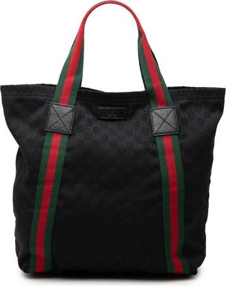 Gucci Pre-owned Gucci GG Canvas Web Tote Unisex TAZ5O62B9WEXV9VB