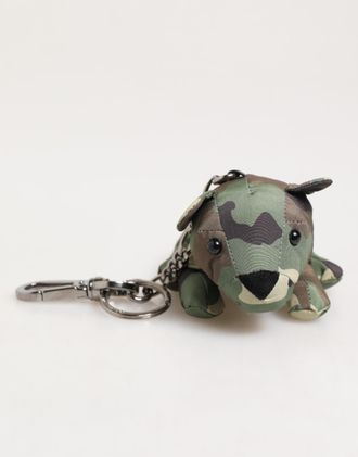 Dolce & Gabbana Camouflage Multicolor Animal Silhouette Keychain Keyring Accessory