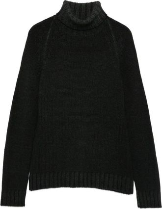 base Geribbelde coltrui - Groen