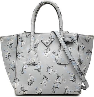 Prada Pre-owned Prada Saffiano Floral Twin Pocket Satchel Ladies NBNUSPL97UXI5U74