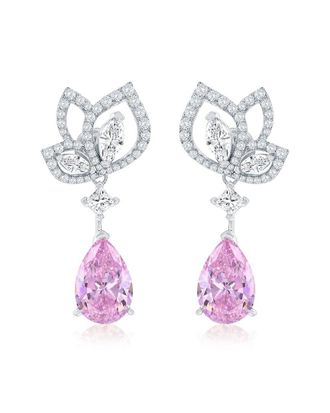 Suzy Levian Suzy Levian Gala Collection Silver Cz Drop Dangle Earrings