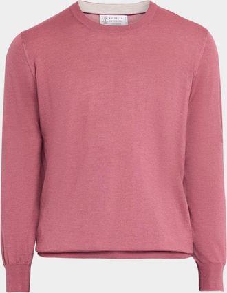 Brunello Cucinelli Men & apos;s Cashmere Knit Crewneck Sweater