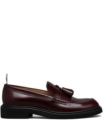 Thom Browne RWB tassel-detailed loafers - women - Rubber/Calf Leather/Calf Leather - 37.5 - Red