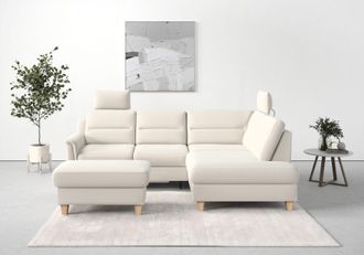 Sit&more Ecksofa »Farö L-Form« inklusive Federkern, wahlweise mit Bettfunktion und Bettkasten