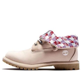 Timberland (WMNS) Timberland Roll Top Boots Basic Pale Pink with Plaid Print A2MDW662