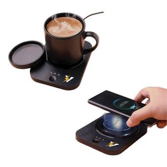 Pursonic Sip & Charge 2-in-1 Wireless Charger & Mug Warmer in Black at Nordstrom