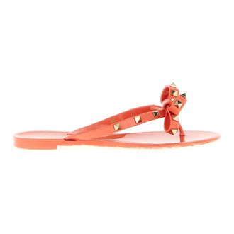 Valentino Garavani Rockstud PVC Thong Sandals - female - Valentino Garavani - Flip Flops - Pink - 3 UK - Shoes