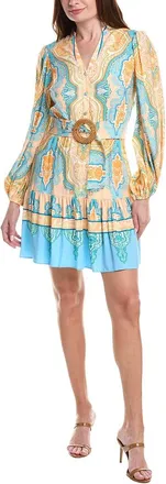 Adrianna Papell Belted Balloon Sleeve Shirtdress