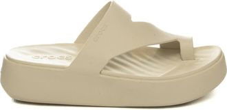 Crocs Schoenen, Dames, Beige, 40 EU, Getaway Platform Teen-Loop
