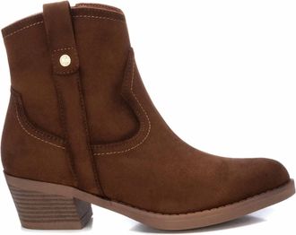 Xti Womens Suede Italian Western Boots In Camel