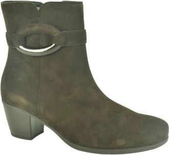 Gabor Bruin Daim Botje + Gar. 4cm - Dames - Cowboylaarzen - Bruin - 34 1/2 EU - Schoenen
