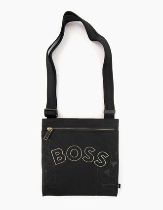 HUGO BOSS Mens Hugo Boss Catch Gl Structured Nylon Seasonal Pattern Envolop Black 001 - Size: OS