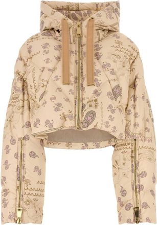 Khrisjoy paisley print down jacket - women - Polyester/Polyester/Down/Feather - 00 - Neutrals