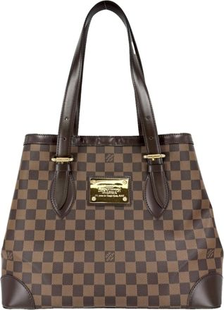 Louis Vuitton Brown White Damier Canvas Handbag Tote Bag (Pre-Owned)