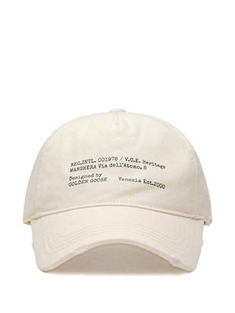 Golden Goose heritage print journey baseball cap - Neutrals