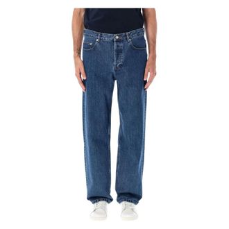 A.P.C. Straight Fit Jeans, male, Blue, W36, Indigo Wash Jeans Mid-Rise Straight Leg