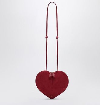 Alaia Le Coeur Raspberry Suede Bag