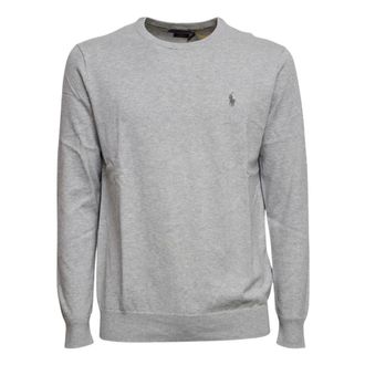 Polo Ralph Lauren Round-neck Knitwear, male, Gray, Size: XL Round-neck Knitwear