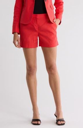 Theory Lynie Linen Blend Shorts in Poppy at Nordstrom Rack, Size 00