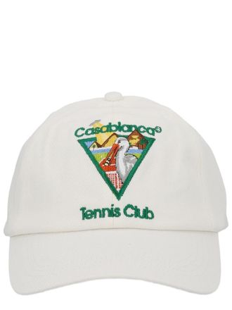 Casablanca Embroidered Triangular Patch Cotton Baseball Cap