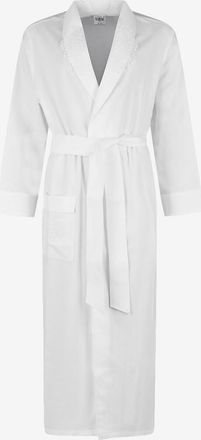 Celestine Bestickter Morgenmantel aus Baumwollflanell Leona