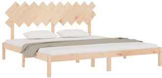vidaXL Bed Frame without Mattress 200x200 cm Solid Wood Vidaxl