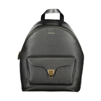 Coccinelle Tassen, Dames, Zwart, ONE Size, Leer, Elegante Leren Rugzak
