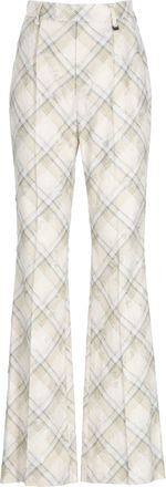 Vivienne Westwood Ivory Ray Palazzo Checked Flared Pants