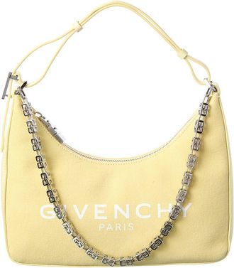 Givenchy Moon Cut Out Small Canvas & Leather Hobo Bag